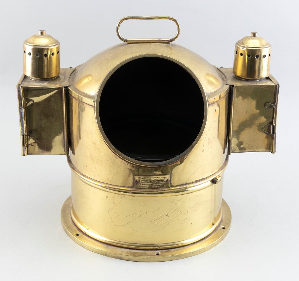 BRASS YACHT BINNACLE EARLY 20TH