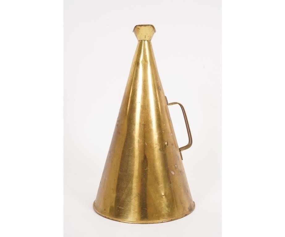 Brass yachtsman's speaking trumpet.
