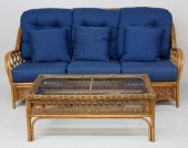 BRAXTON CULLER RATTAN SOFA AND