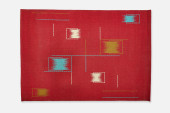 BRAZILIAN, ABSTRACT AREA RUG (