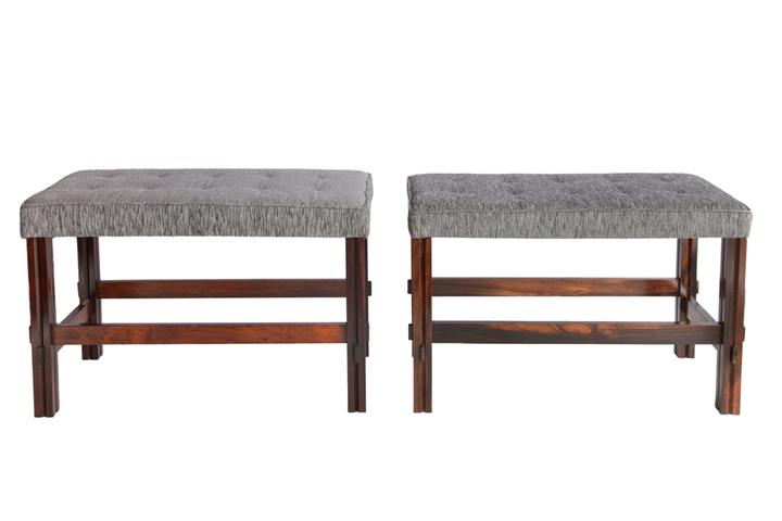 BRAZILIAN JACARANDA STOOLS WITH