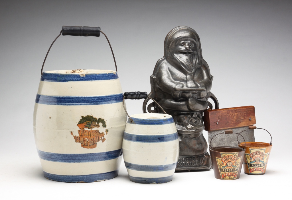 BREAD MOLD, SCRAPER, JARS AND