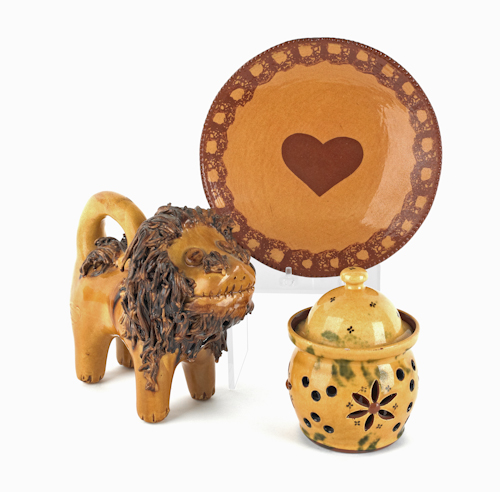 Breininger redware lion together