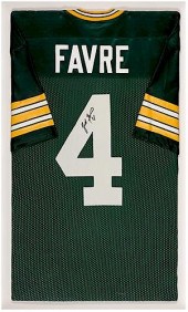 BRETT FAVRE FRAMED SIGNED JERS