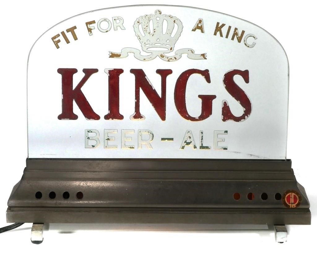 BREWERIANA, KING'S BEER LIGHTED