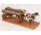 Breyer? two horse hitch log wa