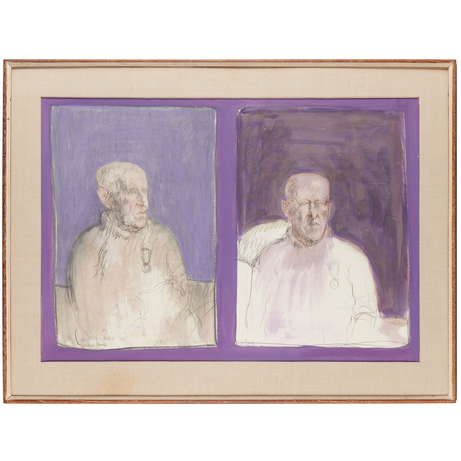 BRIAN BOURKE, DIPTYCH DRAWING, 1966