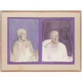 BRIAN BOURKE, DIPTYCH DRAWING,
