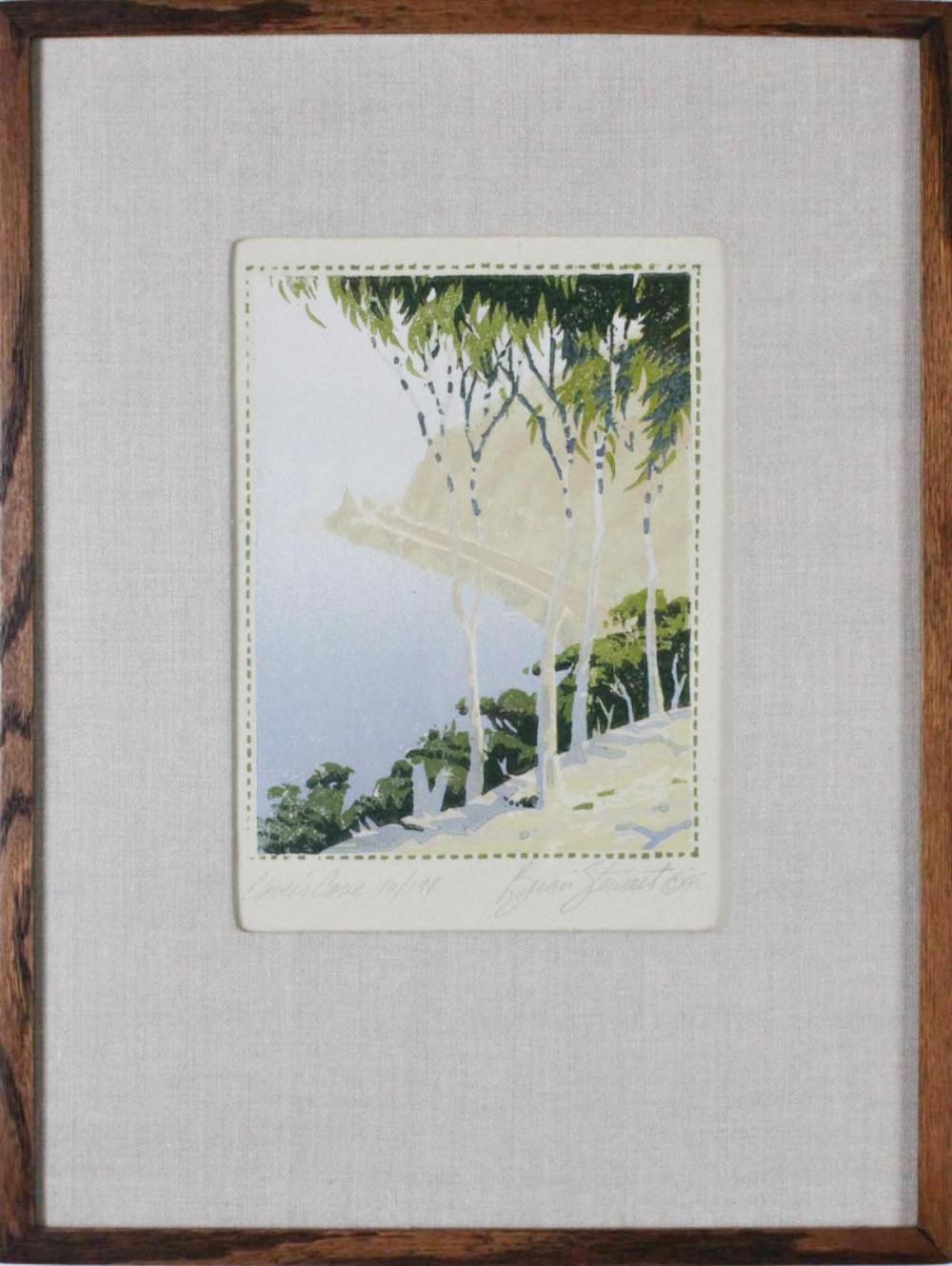 BRIAN STEWART TWO WOODCUT