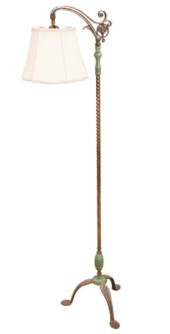 BRIDGE ARM FLOOR LAMP W RAMS H