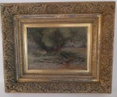 BRIDGHAM 1883 PAINTING OF TREE