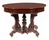 BRIGGS CARVED MAHOGANY EXTENSI