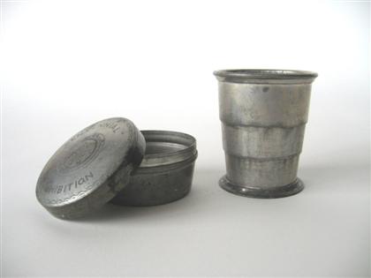 Bright-cut collapsible pewter