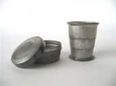 Bright-cut collapsible pewter