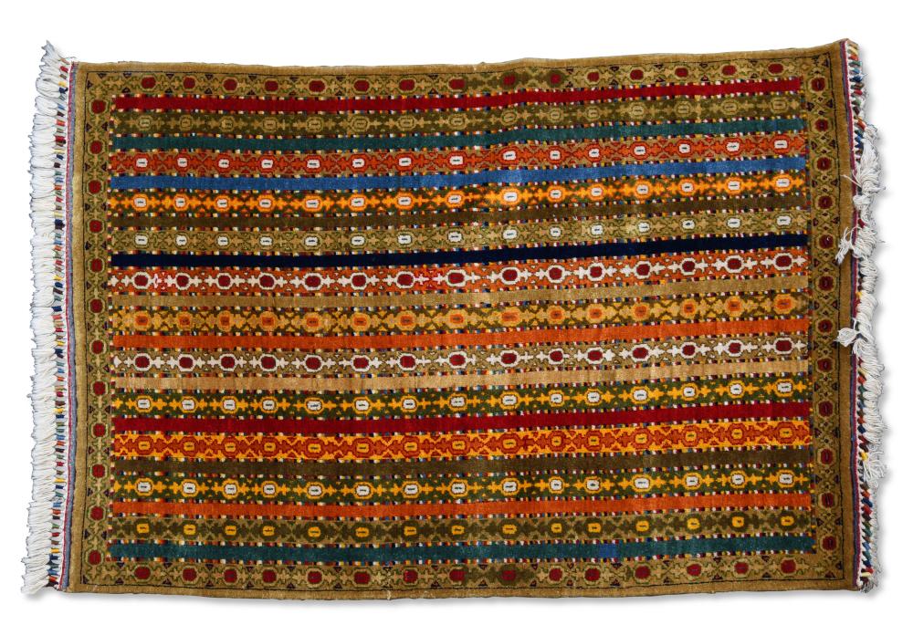 BRIGHTLY PATTERNED TURKISH WOOL RUG