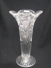Brilliant Period Cut Gass Vase
