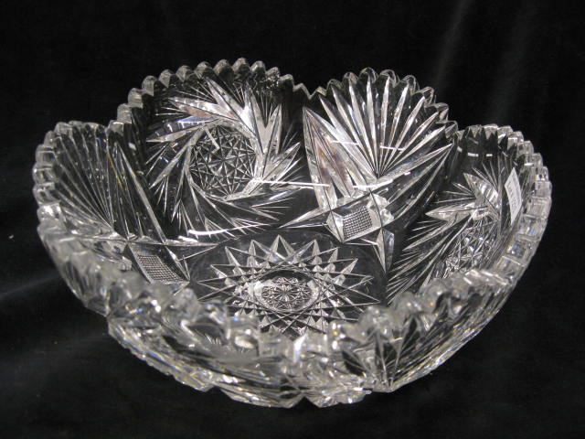 Brilliant Period Cut Glass Bowl 9''