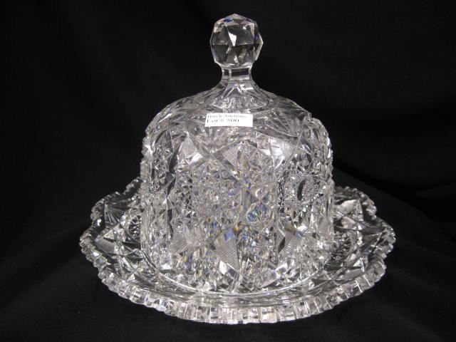 Brilliant Period Cut Glass Cheese