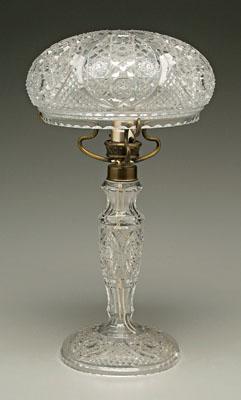 Brilliant period cut glass lamp,