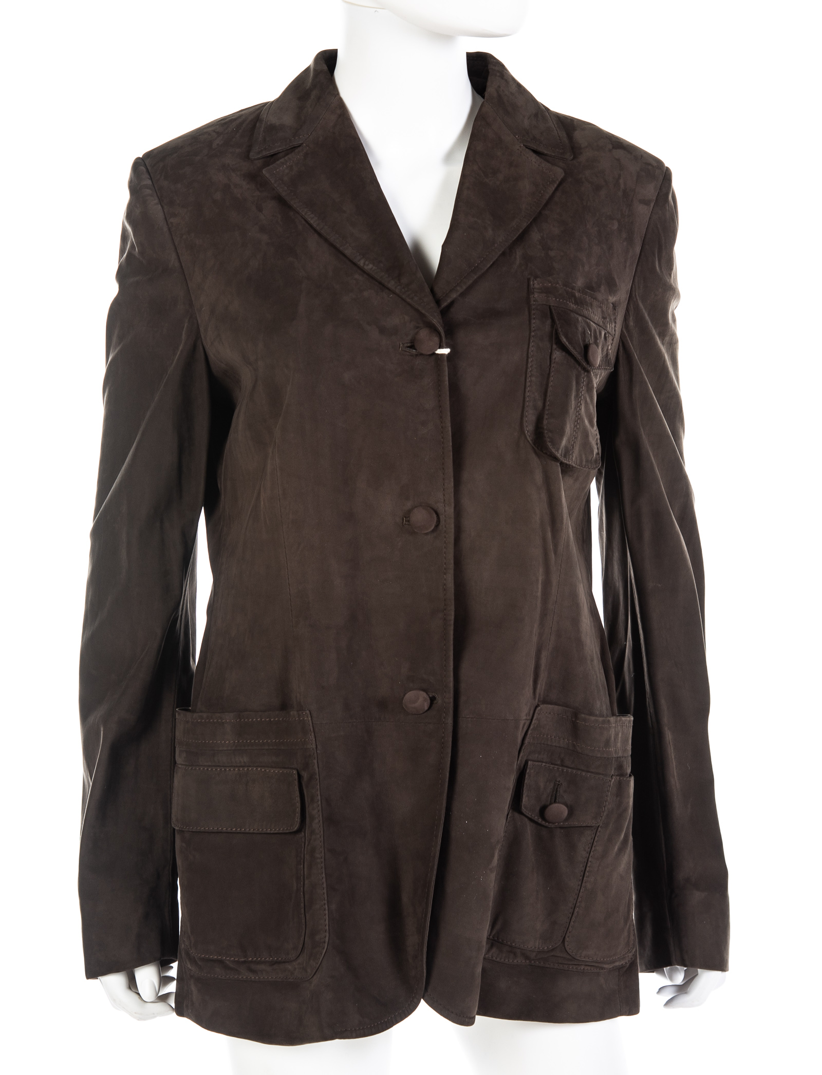 BRIONI BROWN SUEDE JACKET EU size