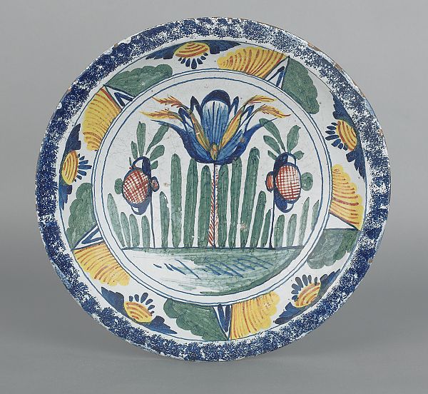 Bristol Delft tulip charger ca.