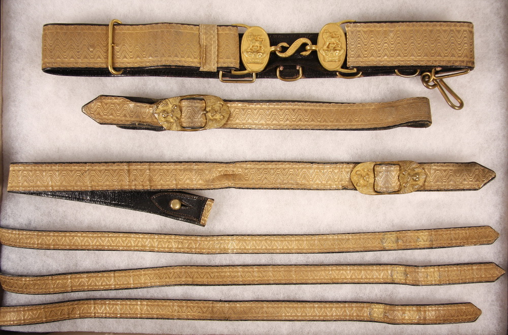 BRITISH ARMY OFFICER'S SWORD BELT -