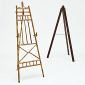 BRITISH BAMBOO EASEL AND AN IN