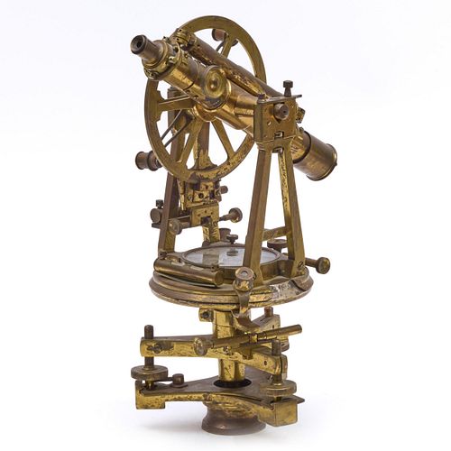 BRITISH BRASS THEODOLITE, DIAL