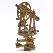 BRITISH BRASS THEODOLITE, DIAL