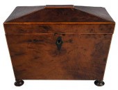 BRITISH BURLWOOD AND GILT BRON