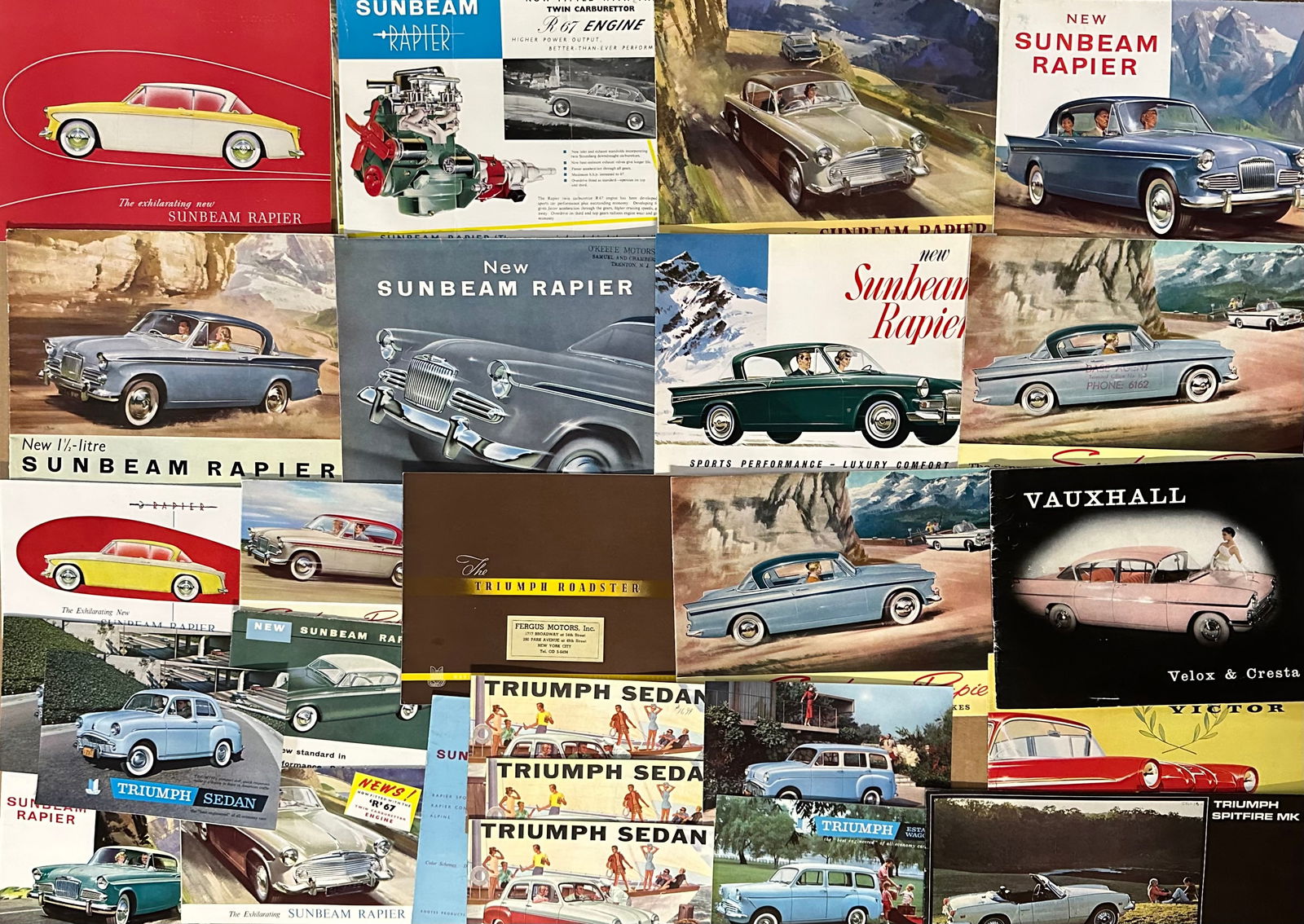 BRITISH CAR BROCHURES FROM 1940’S -