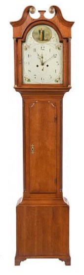 BRITISH CARVED OAK TALL CASE C