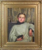 BRITISH CHOIR BOY OIL ON CANVA