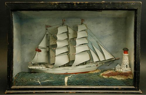 BRITISH CLIPPER SHIP DIORAMA OF THE