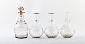 British cut and etched glass d