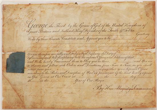 British military documents signed