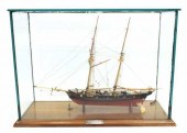 BRITISH MODEL SCHOONER SHIP IN