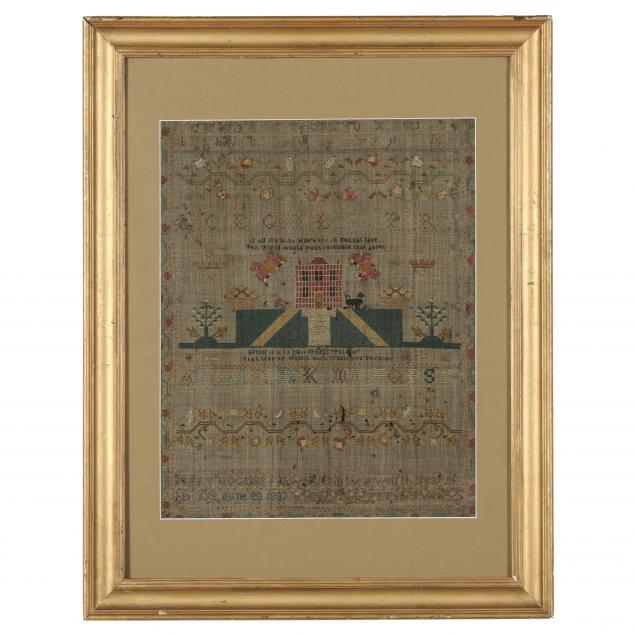 BRITISH NEEDLEWORK SAMPLER DATED