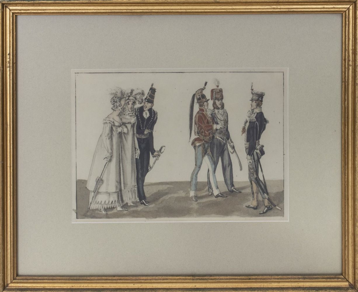 BRITISH NOBILITY SCENE HAND-COLORED