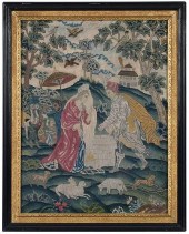 BRITISH PETIT POINT BIBLICAL N