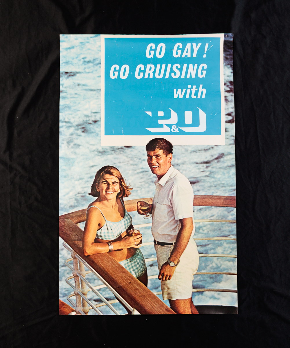 BRITISH P&O TRAVEL POSTER. Mid 20th