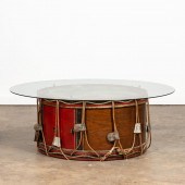 BRITISH REGIMENTAL DRUM GLASS