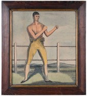 BRITISH SCHOOL DRAWING, BOXER(