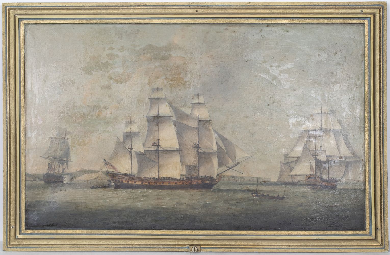 BRITISH SCHOOL MARITIME OIL ON