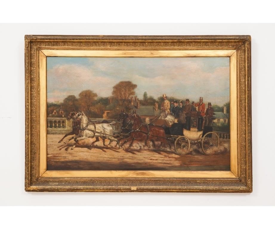 British School oil on canvas of