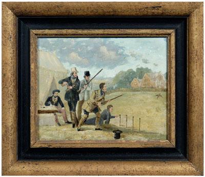 British School painting, pigeon