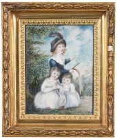 BRITISH SCHOOL PORTRAIT MINIAT