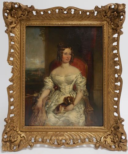 BRITISH SCHOOL, PORTRIAT OF LADY