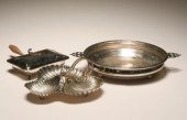 British silver silent butler,