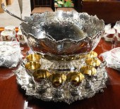 BRITISH SILVERPLATE PUNCH BOWL